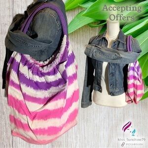 trendy goes always - Striped dyed ombre bag tote canvas
